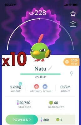 Natu [x10] - Pokemon GO Trade