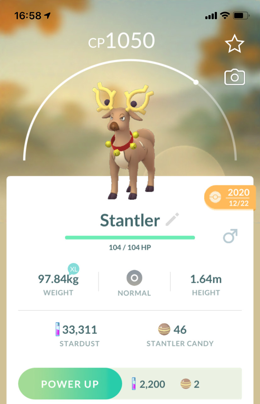 #234 - Stantler with Bells - Pokemon GO Trade