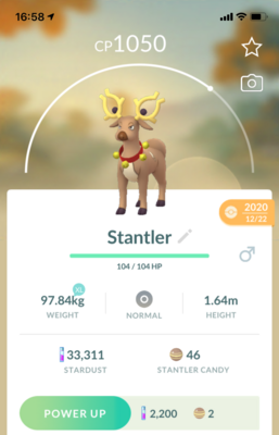 Stantler with Bells - Pokemon GO Trade