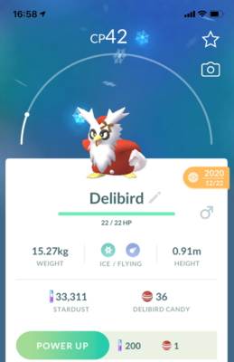 Delibird with Bow - Pokemon GO Trade