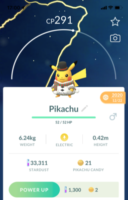 Pikachu Holiday 2020 - Pokemon GO Trade