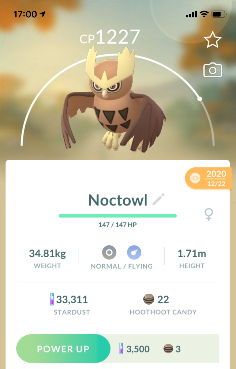 #163 - Noctowl - Pokemon GO Trade