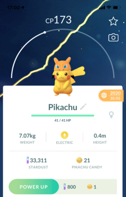 Pikachu with Charizard Hat - Pokemon GO Trade