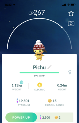 Pichu Winter Hat Trade - Pokemon GO Trade