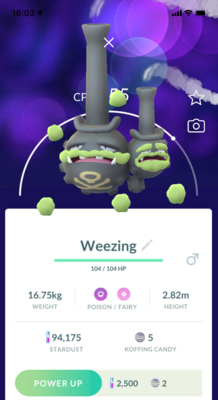 #110 - Galarian Weezing - Pokemon GO Trade