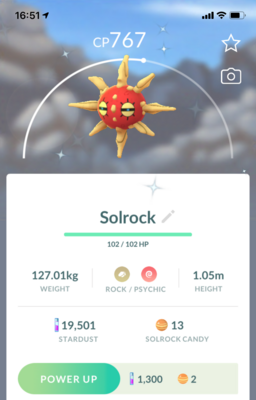 Shiny Solrock - Pokemon GO Trade