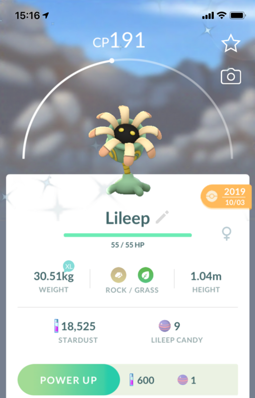 #345 - Shiny Lileep - Pokemon GO Trade