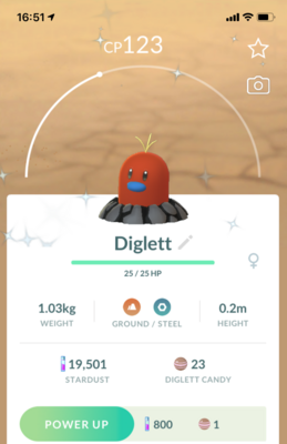 Shiny Alolan Diglett - Pokemon GO Trade