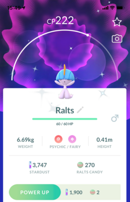 Shiny Ralts Male - Pokemon GO Trade