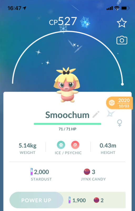 #238 - Shiny Smoochum Fashion Week - Pokemon GO Trade