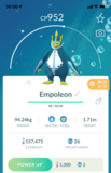 #395 - Shiny Empoleon with Hydro Cannon - Pokemon GO Trade