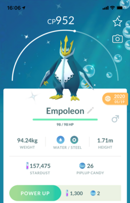 Shiny Empoleon with Hydro Cannon - Pokemon GO Trade