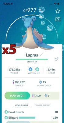Lapras Trades [x5] - Pokemon GO Trade