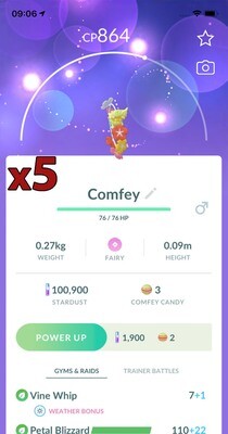 Comfey Trades [x5] - Pokemon GO Trade
