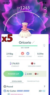 Oricorio Pa&#39;u Style Trades [x5] - Pokemon GO Trade