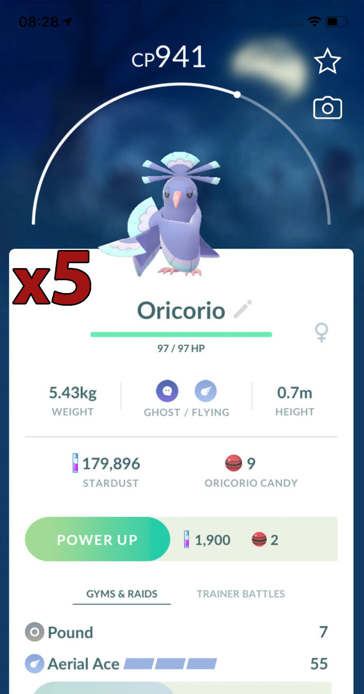 Oricorio Sensu Style Trades [x5] - Pokemon GO Trade
