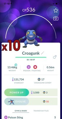 Croagunk Trades [x10] - Pokemon GO Trade
