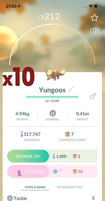 Yungoos Trades [x10] - Pokemon GO Trade