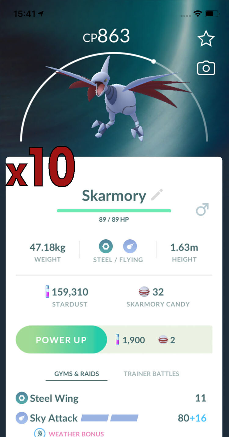 Skarmory Trades [x10] - Pokemon GO Trade