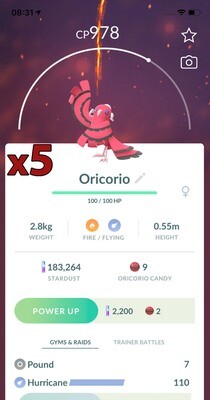 Oricorio Baile Style Trades [x5] - Pokemon GO Trade