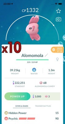 Alomomola Trades [x10] - Pokemon GO Trade