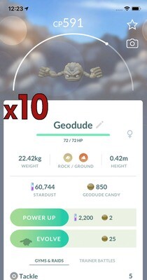 Geodude Trades [x10] - Pokemon GO Trade