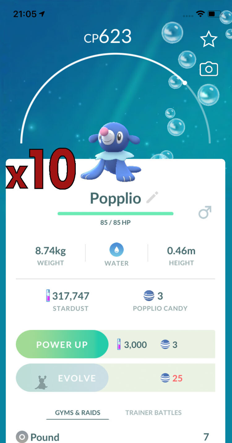 #728 - Popplio Trades [x10] - Pokemon GO Trade