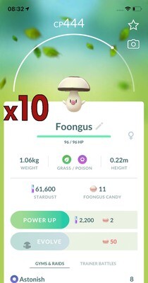 Foongus Trades [x10] - Pokemon GO Trade