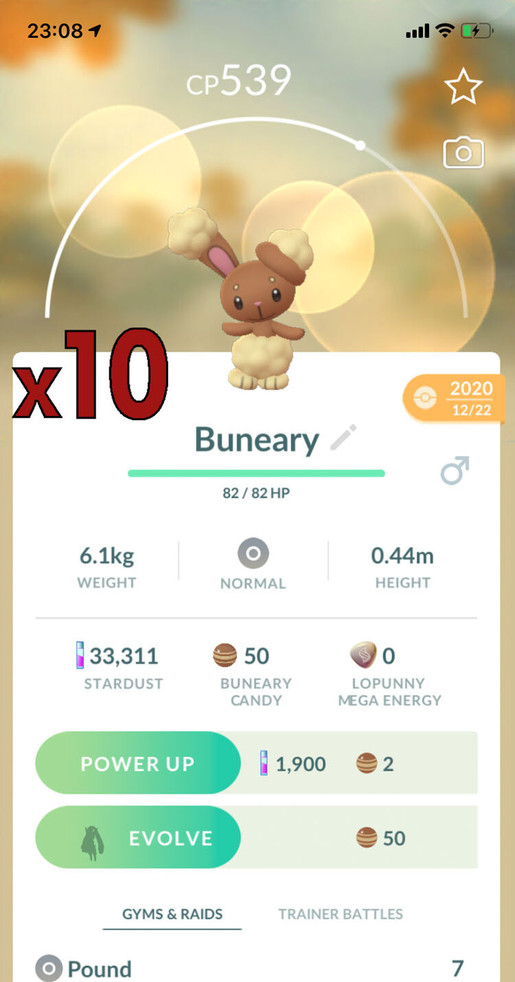 #427 - Buneary Trades [x10] - Pokemon GO Trade