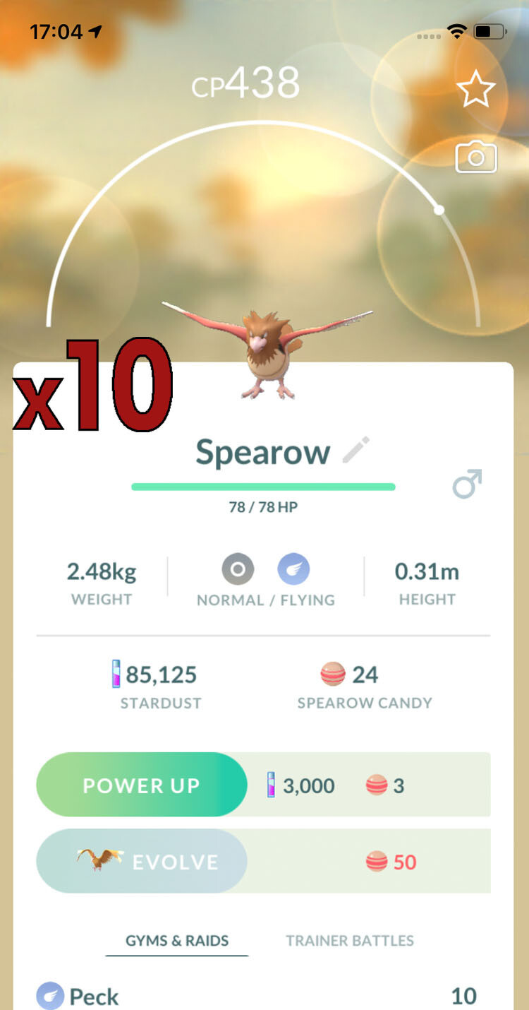 Spearow Trades [x10] - Pokemon GO Trade