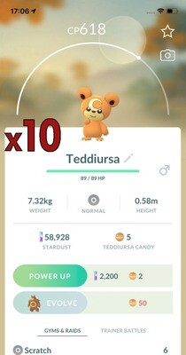 Teddiursa Trades [x10] - Pokemon GO Trade