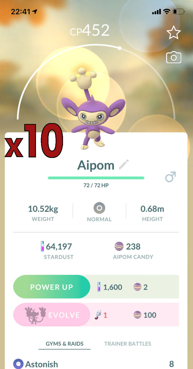 Aipom Trades [x10] - Pokemon GO Trade