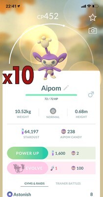 Aipom Trades [x10] - Pokemon GO Trade