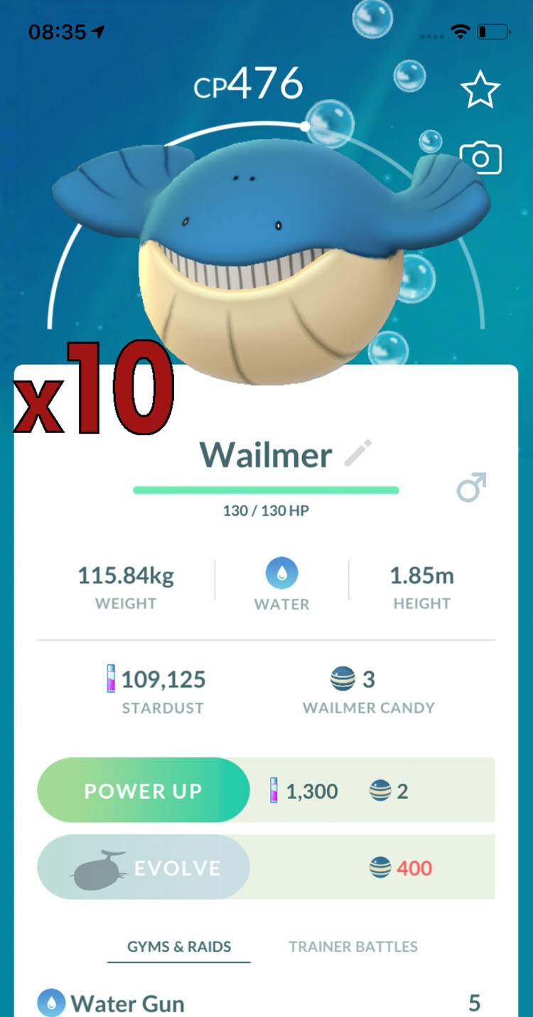 Wailmer Trades [x10] - Pokemon GO Trade