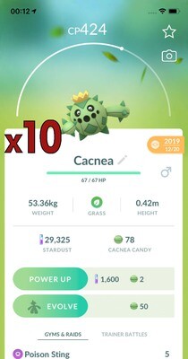 Cacnea Trades [x10] - Pokemon GO Trade