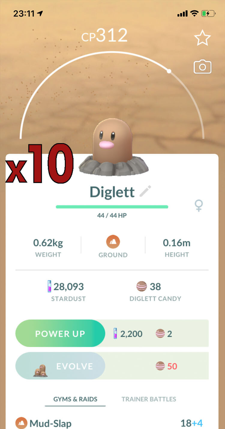 Diglett Trades [x10] - Pokemon GO Trade