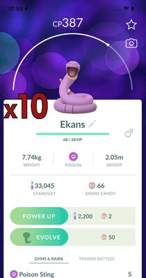 Ekans Trades [x10] - Pokemon GO Trade