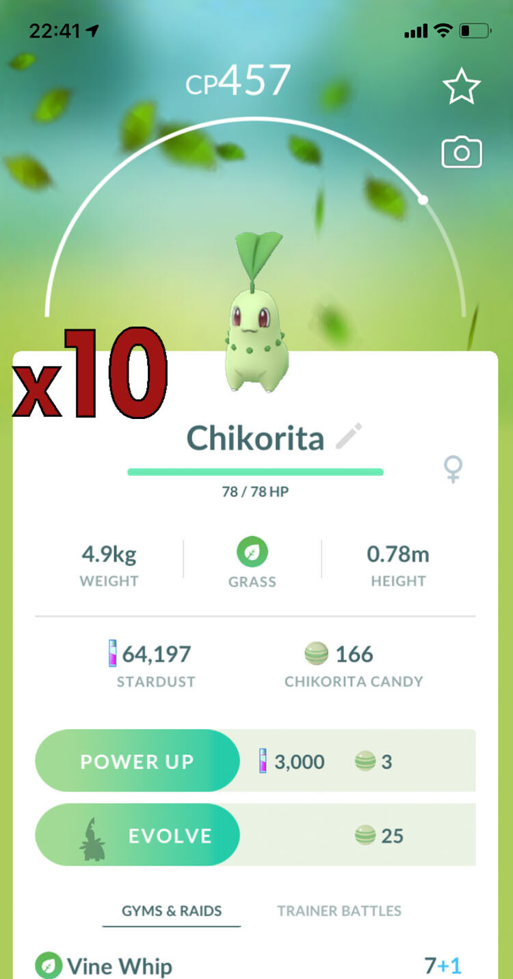 Chikorita Trades [x10] - Pokemon GO Trade