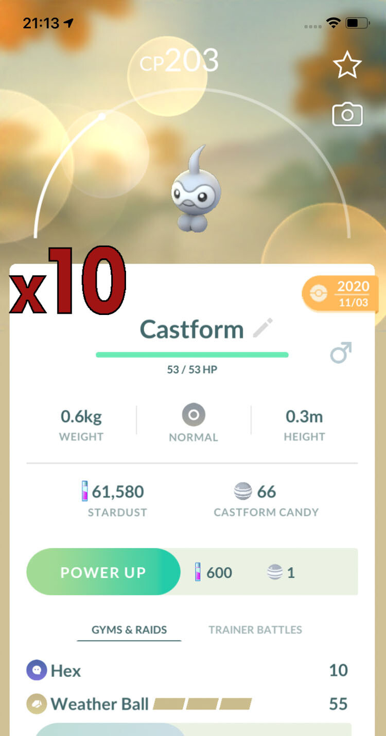 Castform Trades [x10] - Pokemon GO Trade