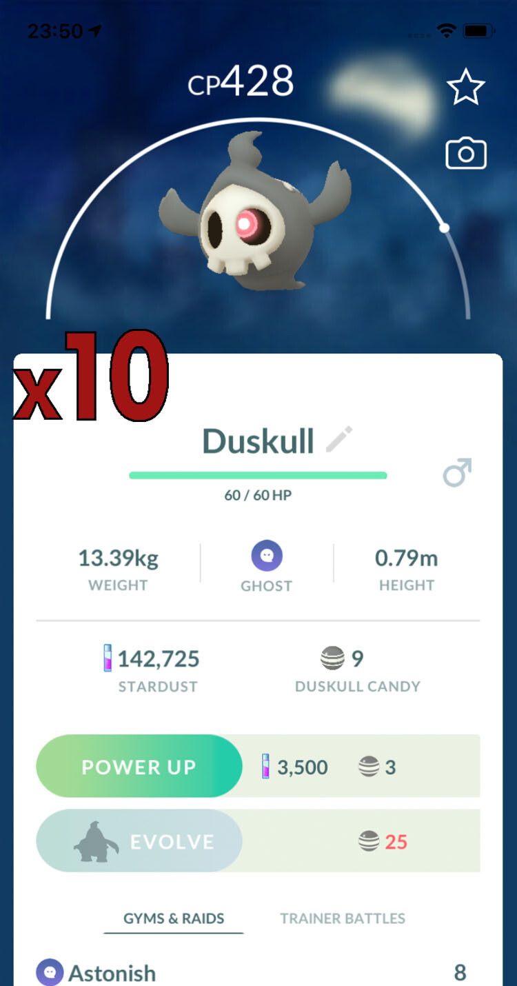 Duskull Trades [x10] - Pokemon GO Trade