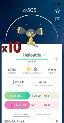 Helioptile Trades [x10] - Pokemon GO Trade