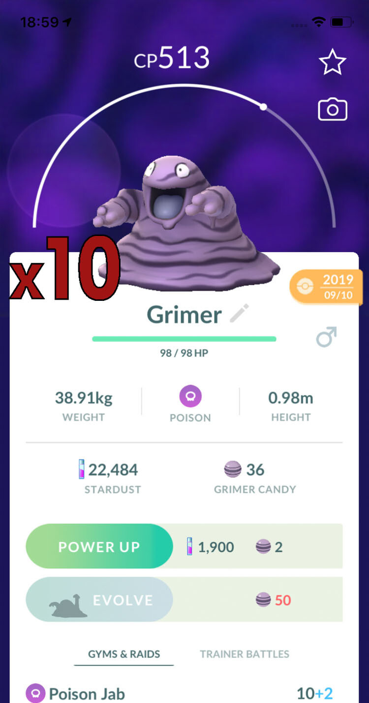 Grimer Trades [x10] - Pokemon GO Trade