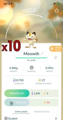 Meowth Trades [x10] - Pokemon GO Trade