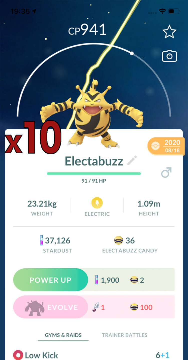 Electabuzz Trades [x10] - Pokemon GO Trade
