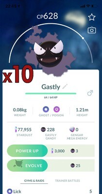 Gastly Trades [x10] - Pokemon GO Trade