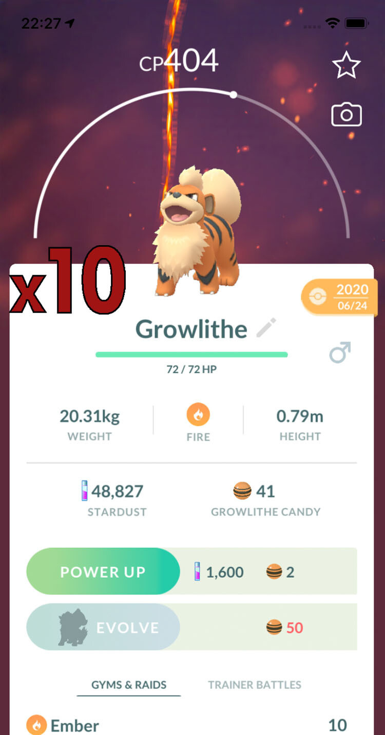 Growlithe Trades [x10] - Pokemon GO Trade