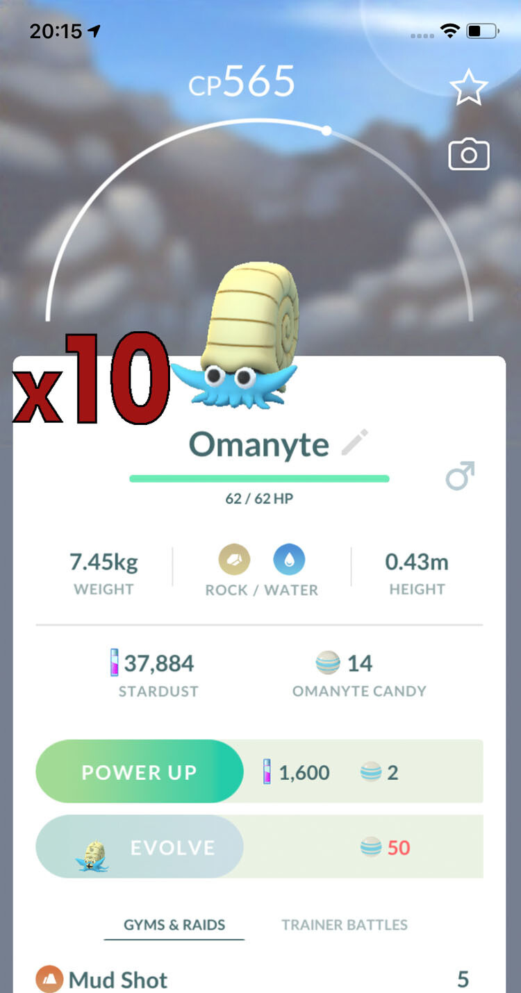 Omanyte Trades [x10] - Pokemon GO Trade
