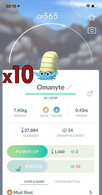 Omanyte Trades [x10] - Pokemon GO Trade