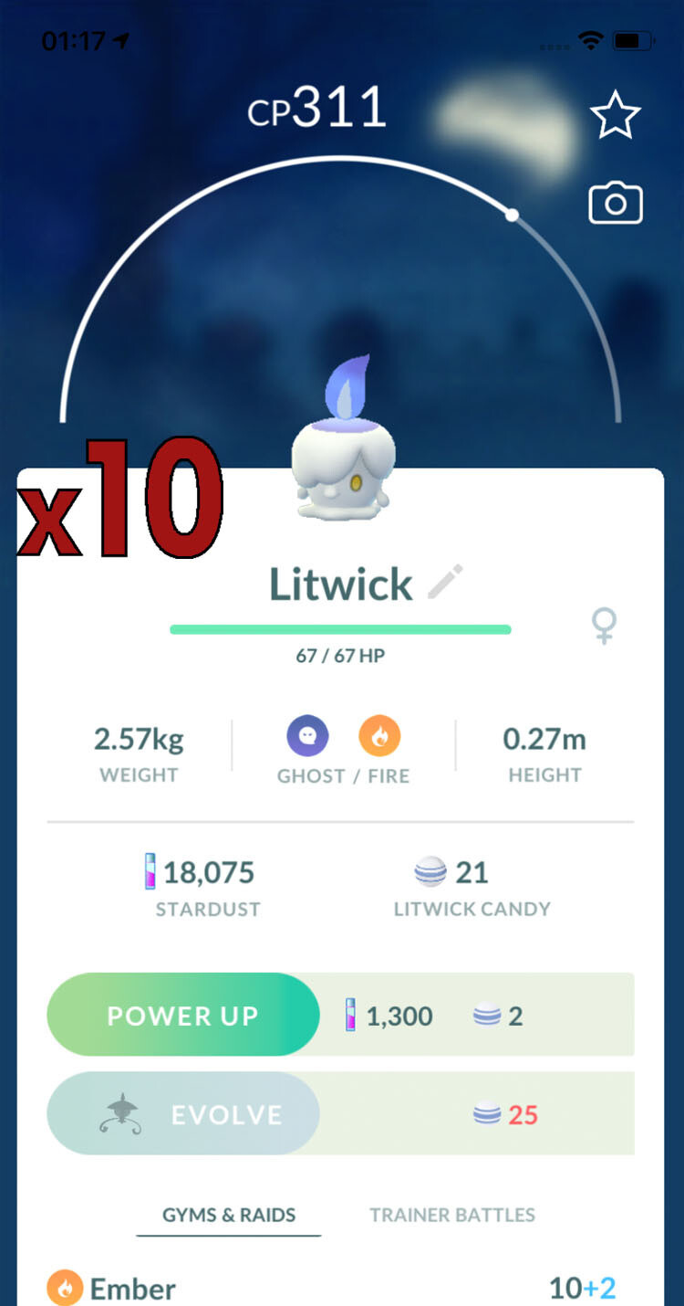 Litwick Trades [x10] - Pokemon GO Trade