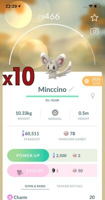 #572 - Minccino Trades [x10] - Pokemon GO Trade